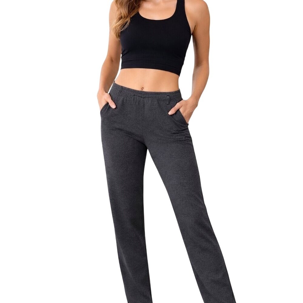 Studio Dri-Fit Womens Joggers Gray Performance Stretch Athletic Pants